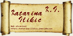 Katarina Ilikić vizit kartica